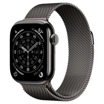 Купить Apple Watch 11 42mm Slate Titanium Case / Slate Milanese Loop Apple Watch 11 42mm Slate Titanium Case / Slate Milanese Loop