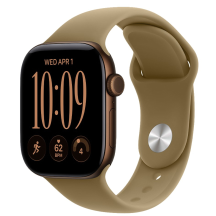 Apple Watch 12 46mm Dark Bronze Aluminum Case / Olive Sport Band